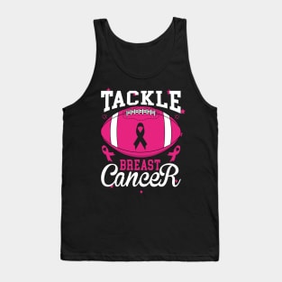 Tackle Breast Cancer Awareness Football Pink Ribbon Women Tank Top